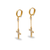 443-123 Fancy Cross Dangling CZ Earrings