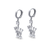 443-128W Fancy Crown CZ Earrings