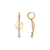 443-129 Fancy Double Circle Dangling CZ Earrings