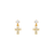 443-403 Dangling Cross CZ Stud Earrings