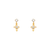 443-404 Dangling Cross CZ Stud Earrings