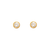 543-141 Round Beveled CZ Stud Earrings