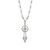 483-001W Fancy White CZ Necklace