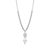 483-005W Fancy White Heart CZ Necklace