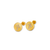343-142 Coin Cross CZ Stud Earrings