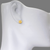 343-142 Coin Cross CZ Stud Earrings