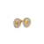 343-311 Diamond Cut Guadalupe Hand Oval Stud Earrings