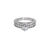 773-007W Ladies Fancy White Solitaire CZ Ring