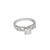 773-102W Ladies Fancy White Solitaire CZ Ring