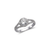 773-120W Ladies Fancy White Halo Solitaire CZ Ring