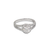 773-120W Ladies Fancy White Halo Solitaire CZ Ring