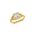773-128 Ladies Fancy Princess Cut Halo Solitiare CZ Ring