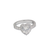 773-129W Ladies Fancy White Heart Halo Solitaire CZ Ring
