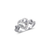 773-130W Ladies Fancy White Heart Halo Solitaire CZ Ring