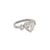 773-130W Ladies Fancy White Heart Halo Solitaire CZ Ring