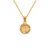 367-021 Mini Round Guadalupe/Baptism Two-Sided CZ Pendant