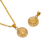 367-391 Mini Round San Benito Two-Sided CZ Pendant