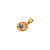 367-041BL Blue Mini Round Angel Enamel CZ Pendant