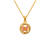 367-044PK Pink Mini Round Enamel Butterfly CZ Pendant