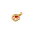 367-045PK Pink Round Mini Cross Enamel CZ Pendant