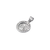 367-103W Round Baptism CZ Pendant