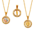 367-153T Round Spinning Guadalupe/Baptism Two-Sided CZ Pendant
