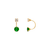 343-602GR Green Telephone CZ Stud Earrings