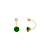343-603GR Green Telephone CZ Stud Earrings