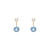 343-603LB Light Blue Aquamarine Telephone CZ Stud Earrings
