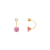 343-603PK Pink Telephone CZ Stud Earrings