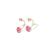 343-603PK Pink Telephone CZ Stud Earrings