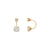 343-603WH White Telephone CZ Stud Earrings