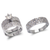 473-879WS White Wedding Trio Ring Set