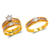 473-888TS Tricolor Wedding Trio Ring Set