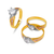 473-891TS Tricolor Wedding Trio Ring Set