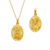 362-601-016 Oval Guadalupe & Sacred Heart Two-Sided Scapular Pendant