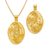 362-603-026 Oval Guadalupe & Sacred Heart Two-Sided Scapular Pendant