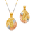 362-603T-018 Oval Guadalupe/Sacred Heart Two-Sided Scapular Pendant