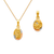 362-607T-010 Oval Guadalupe/Baptism Two-Sided Scapular Pendant