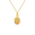 362-607T-010 Oval Guadalupe/Baptism Two-Sided Scapular Pendant