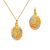 362-607T-013 Oval Guadalupe/Baptism Two-Sided Scapular Pendant