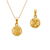 362-651-010 Round Guadalupe & Sacred Heart Two-Sided Scapular Pendant