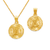 362-653-018 Round Guadalupe & Sacred Heart Two-Sided Scapular Pendant