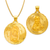 362-653-033 Round Guadalupe & Sacred Heart Two-Sided Scapular Pendant