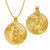 362-653-033 Round Guadalupe & Sacred Heart Two-Sided Scapular Pendant