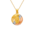 362-653T-020 Round Guadalupe & Sacred Heart Two-Sided Scapular Pendant