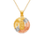 362-653T-022 Round Guadalupe/Sacred Heart Two-Sided Scapular Pendant