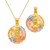 362-653T-022 Round Guadalupe/Sacred Heart Two-Sided Scapular Pendant