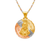 362-653T-027 Round Guadalupe & Sacred Heart Two-Sided Scapular Pendant