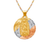 362-653T-033 Round Guadalupe & Sacred Heart Two-Sided Scapular Pendant